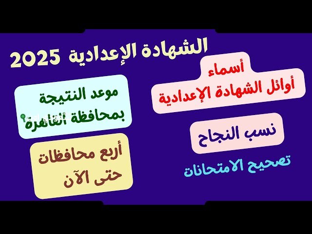 اسماء الاوائل في الشهادة الاعدادية محافظة الدقهلية 