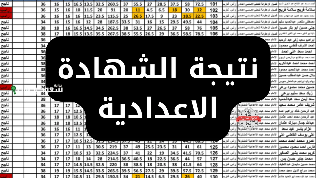 نتيجة الشهادة الاعدادية محافظة الدقهلية