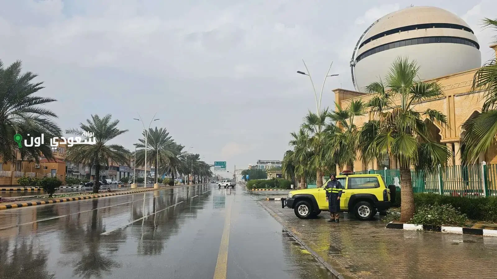سقوط أمطار غزيرة في جدة