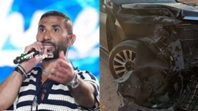 أحمد سعد في حادث مروري