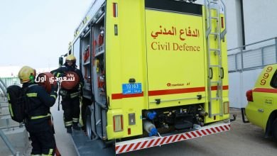 الدفاع المدني في البيضاء يسيطر على حريق مخلفات بأرض مسورة