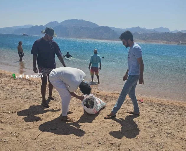 حملة لحماية شاطئ العيقة وتنظيف قاع البحر بالمدينة المنورة