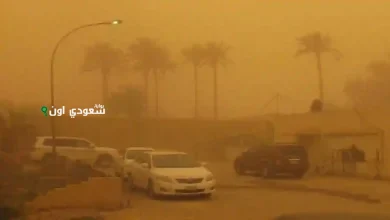 رياح قوية وانخفاض الرؤية بحائل