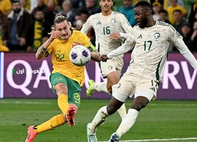 التعادل 1-1 يختتم الشوط الأول لمباراة السعودية وأستراليا في تصفيات كأس العالم