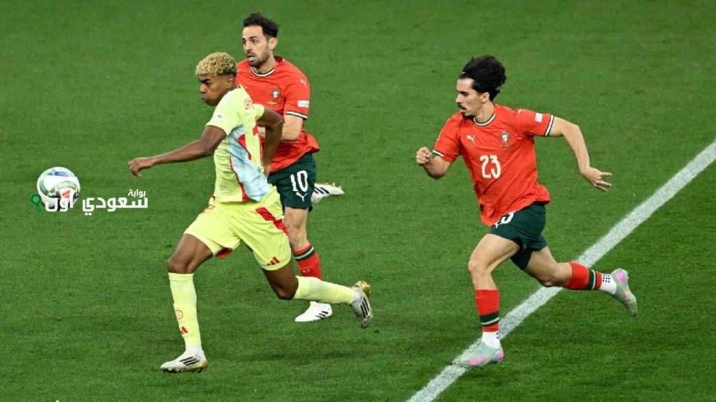 إسبانيا تتفوق على البرتغال في الشوط الأول من نهائي دوري الأمم الأوروبية المثير