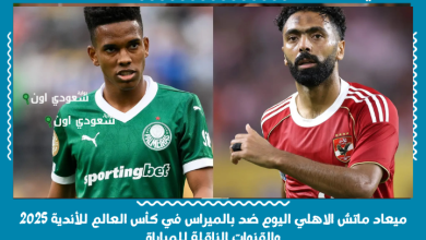 ميعاد ماتش الاهلي اليوم ضد بالميراس في كأس العالم للأندية 2025 والقنوات الناقلة للمباراة