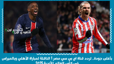 بأعلى جودة.. تردد قناة ام بي سي مصر 1 الناقلة لمباراة الأهلي وبالميراس في كأس العالم للأندية 2025