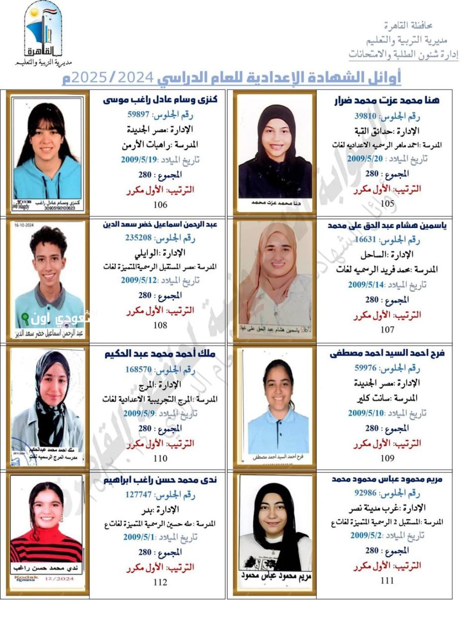 بوابة القاهرة التعليمية نتائج
