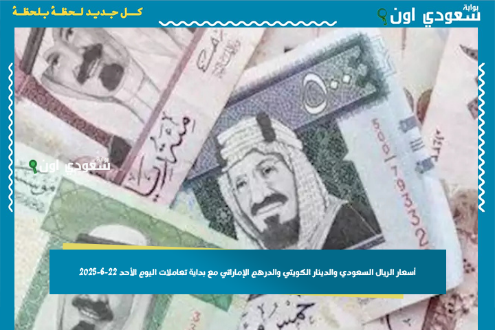 البنك الأهلي يعلن أسعار الريال السعودي والدينار الكويتي والدرهم الإماراتي مع بداية تعاملات اليوم الأحد 22-6-2025