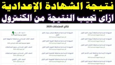 اعرف مجموعك ودرجاتك في كل مادة! رسميًا ظهور نتيجة تالتة اعدادي 2025