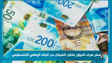 سعر صرف الدولار مقابل الشيكل من البنك الوطني الفلسطيني tnb.ps