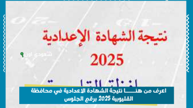 استعلام فوري.. اعرف من هنـــــا نتيجة الشهادة الاعدادية في محافظة القليوبية 2025 برقم الجلوس