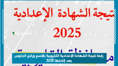رابط نتيجة الصف الثالث الإعدادي القليوبية