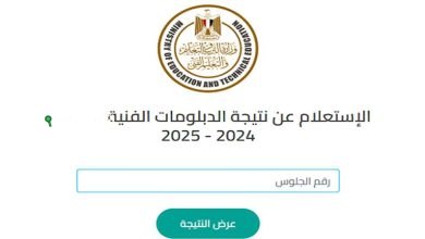 التربية والتعليم تحدد موعد إعلان نتيجة الدبلومات الفنية 2025