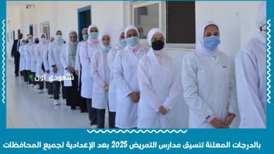 بالدرجات المعلنة تنسيق مدارس التمريض 2025 بعد الإعدادية لجميع المحافظات