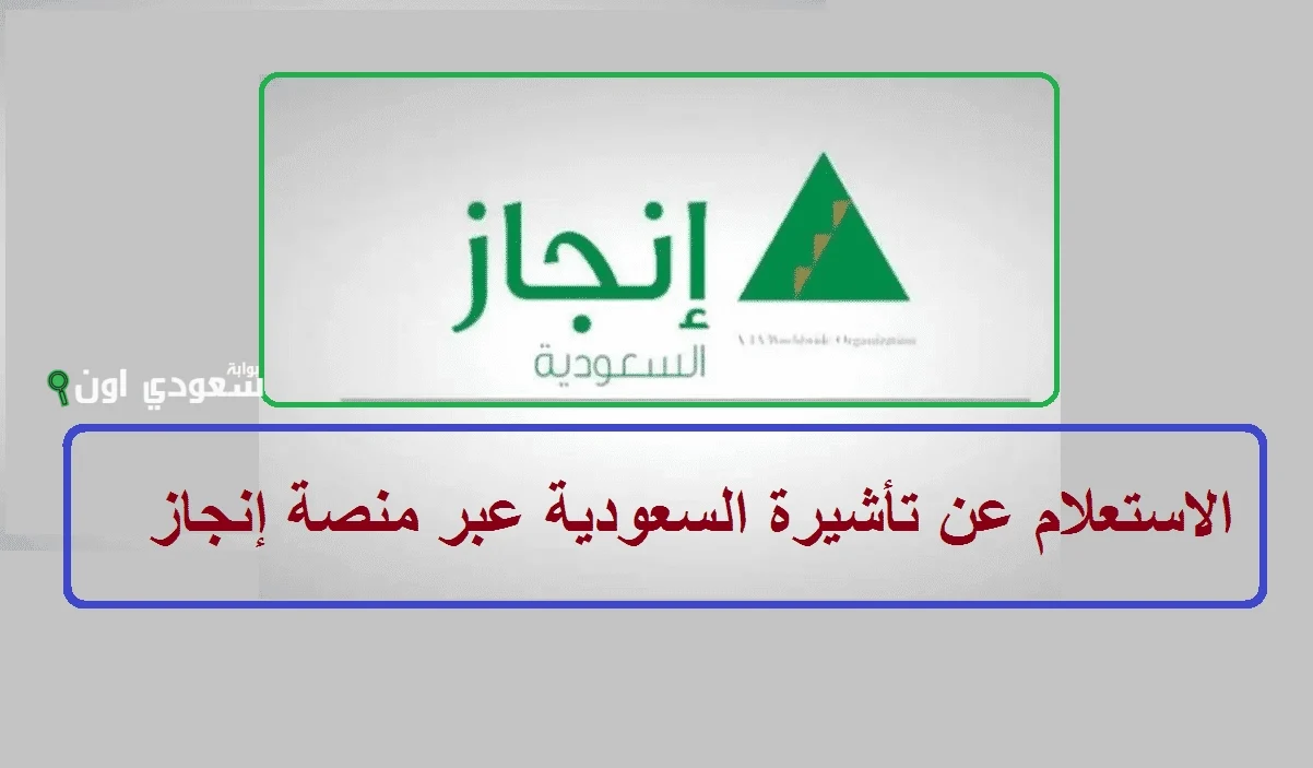 تأشيرة برقم الطلب عبر إنجاز