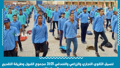 تنسيق الثانوي التجاري والزراعي والفندقي 2025 مجموع القبول وطريقة التقديم في جميع المحافظات