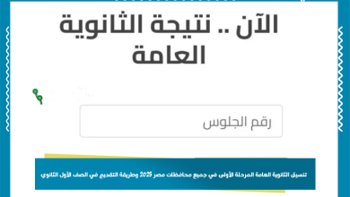 تنسيق الثانوية العامة المرحلة الأولى في جميع محافظات مصر 2025 وطريقة التقديم في الصف الأول الثانوي