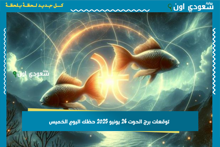 اسبح مع التدفق.. توقعات برج الحوت 26 يونيو 2025 حظك اليوم الخميس