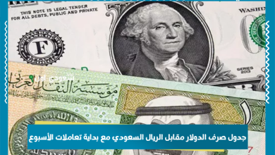 جدول صرف الدولار مقابل الريال السعودي مع بداية تعاملات الأسبوع