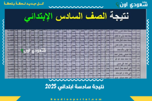 نتيجة سادسة ابتدائي 2025
