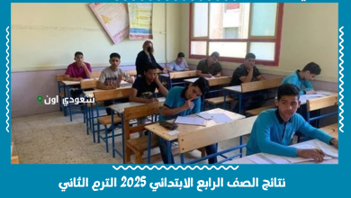 نتائج الصف الرابع الابتدائي 2025 الترم الثاني