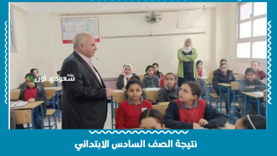 نتيجة الصف السادس الابتدائي