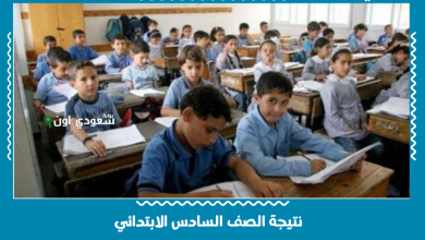 نتيجة الصف السادس الابتدائي