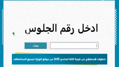 خطوات الاستعلام عن نتيجة تالتة اعدادي 2025 من موقع الوزارة لجميع المحافظات
