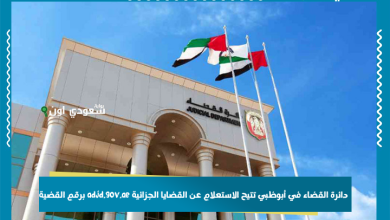 دائرة القضاء في أبوظبي تتيح الاستعلام عن القضايا الجزائية adjd.gov.ae برقم القضية