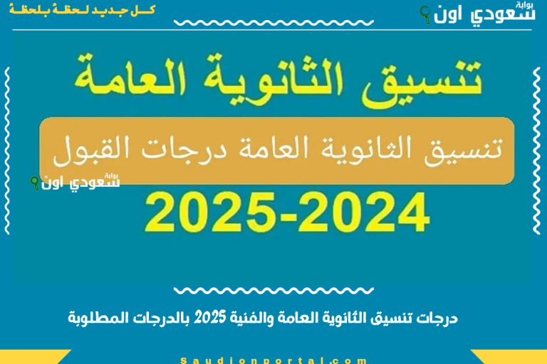 درجات تنسيق الثانوية العامة والفنية 2025 بالدرجات المطلوبة