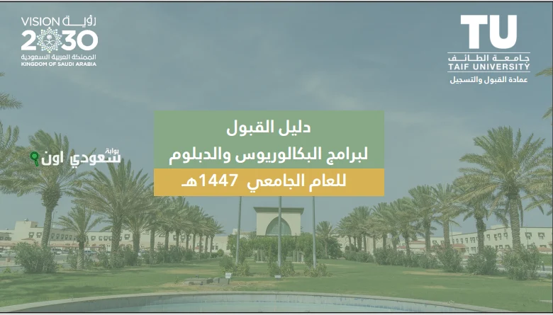 دليل القبول في جامعة تبوك للعام الجامعي 1447