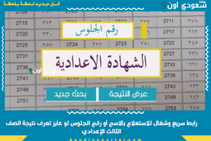 رابط سريع وشغال للاستعلام بالاسم أو رقم الجلوس لو عايز تعرف نتيجة الصف الثالث الإعدادي