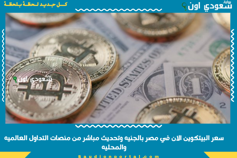 سعر البيتكوين الان في مصر بالجنيه وتحديث مباشر من منصات التداول العالميه والمحليه