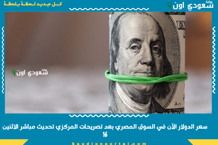 سعر الدولار الآن في السوق المصري بعد تصريحات المركزي تحديث مباشر الاثنين 16