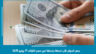 سعر الدولار الآن لحظة بلحظة في مصر الثلاثاء 17 يونيو 2025