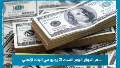 سعر الدولار اليوم السبت 21 يونيو في البنك الأهلي