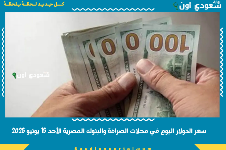 سعر الدولار اليوم في محلات الصرافة والبنوك المصرية الأحد 15 يونيو 2025