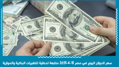 سعر الدولار اليوم في مصر 15-6-2025 متابعة لحظية للتغيرات البنكية والموازية