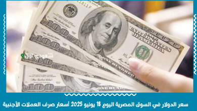 سعر الدولار في السوق المصرية اليوم 18 يونيو 2025 أسعار صرف العملات الأجنبية