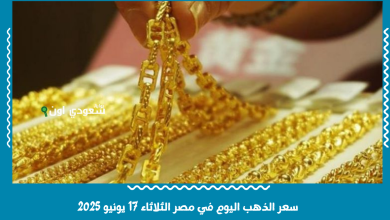 سعر الذهب اليوم في مصر الثلاثاء 17 يونيو 2025