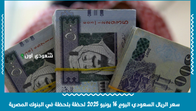 سعر الريال السعودي اليوم 16 يونيو 2025 لحظة بلحظة في البنوك المصرية