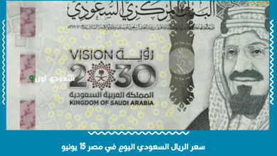 سعر الريال السعودي اليوم في مصر 15 يونيو