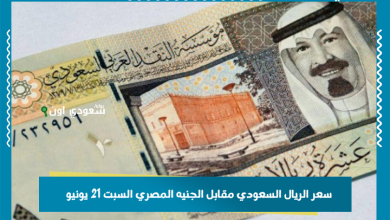 سعر الريال السعودي مقابل الجنيه المصري السبت 21 يونيو