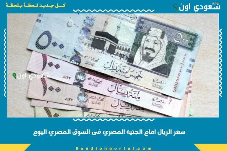 سعر الريال امام الجنيه المصري فى السوق المصري اليوم