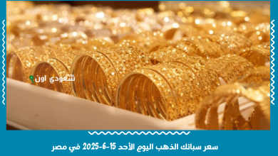 سعر سبائك الذهب اليوم الأحد 15-6-2025 في مصر