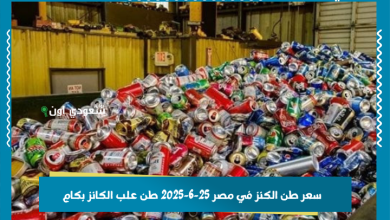 سعر طن الكنز في مصر 25-6-2025 طن علب الكانز بكام