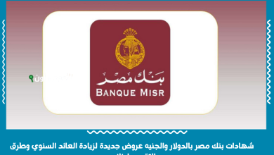 شهادات بنك مصر بالدولار والجنيه عروض جديدة لزيادة العائد السنوي وطرق التقديم اونلاين