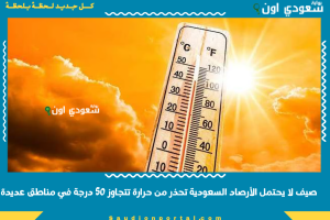 صيف لا يحتمل الأرصاد السعودية تحذر من حرارة تتجاوز 50 درجة في مناطق عديدة