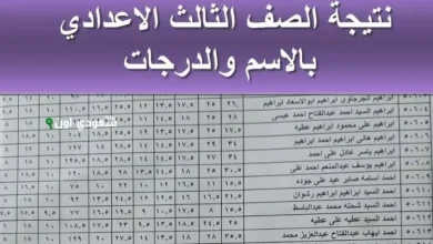 طريقة الاستعلام عن نتيجة الصف الثالث الإعدادي